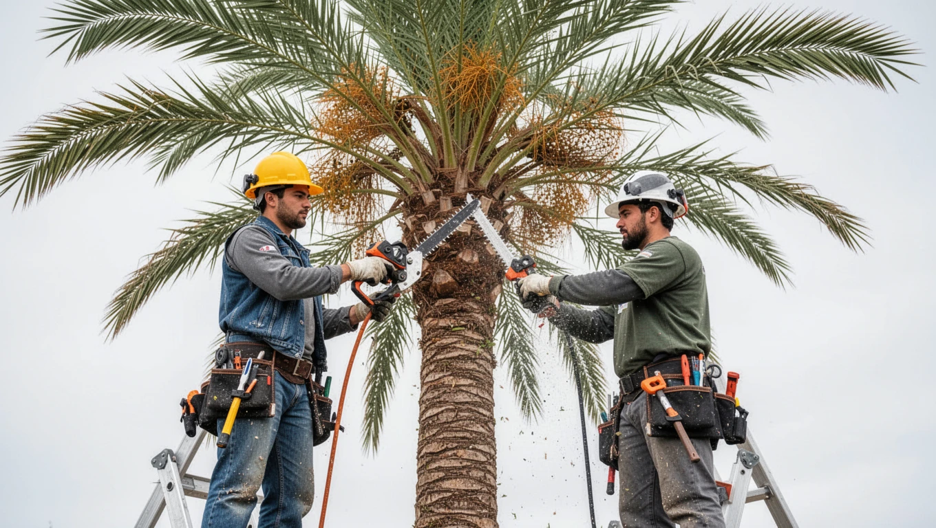 Palm Tree Trimming